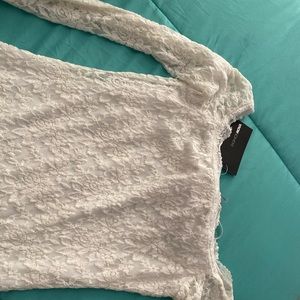 Off the shoulder White Lace Dress